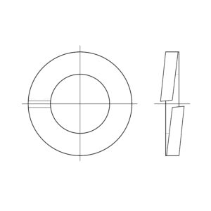 Federring Form B DIN 127 Edelstahl Federring DIN 7980 fuer Zylinderschraube Edelstahl